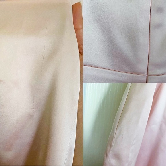 HOCB Dress Stefania Corset Maxi Satin Prom Date Soft Peach M FLAW - Picture 4 of 9